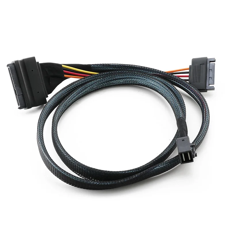 Кабель для подключения данных Mini sas36P HD8643 к MINI SAS 8639 + 15P