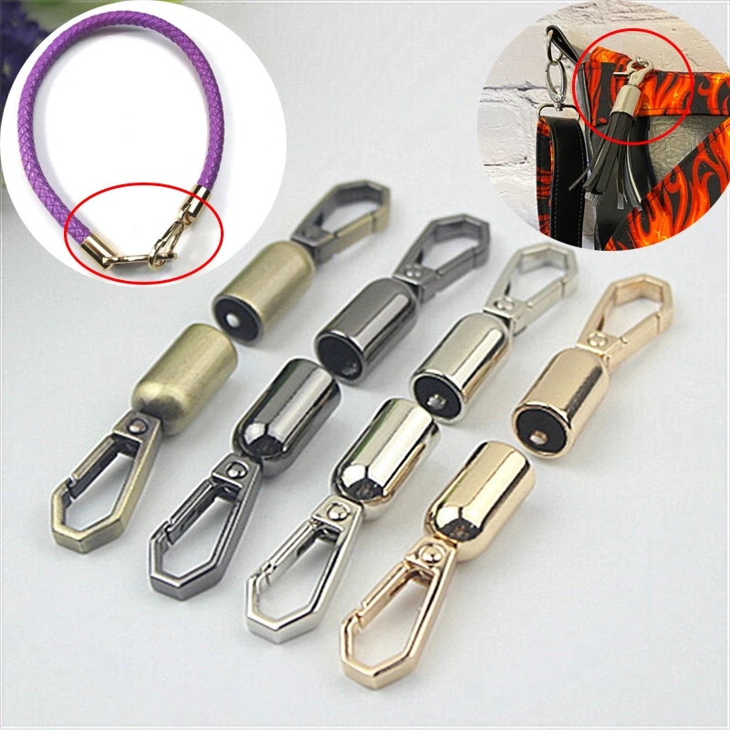 1pc Handbag Tassel Cap Clasp Hook +2pcs Screw Fastener Connector Bag Hanger Metal Buckles Bags Strap Lock DIY Accessories