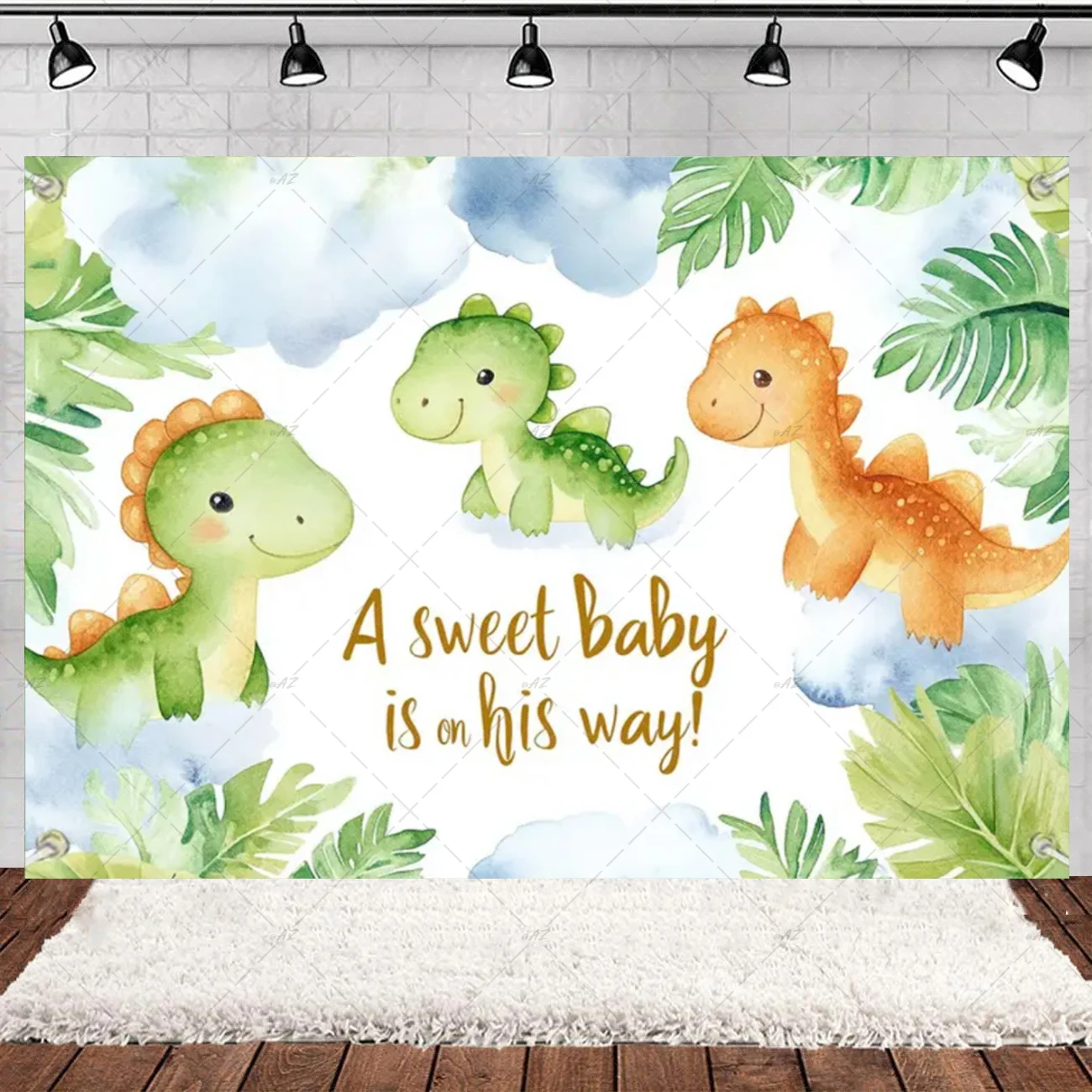 Cartoon Nette Dinosaurier Kind Geburtstag Party Foto Hintergrund Jurassic Welt Dino Poster Hintergründe Für Baby Dusche Junge Mädchen Geschenk – Detail 9