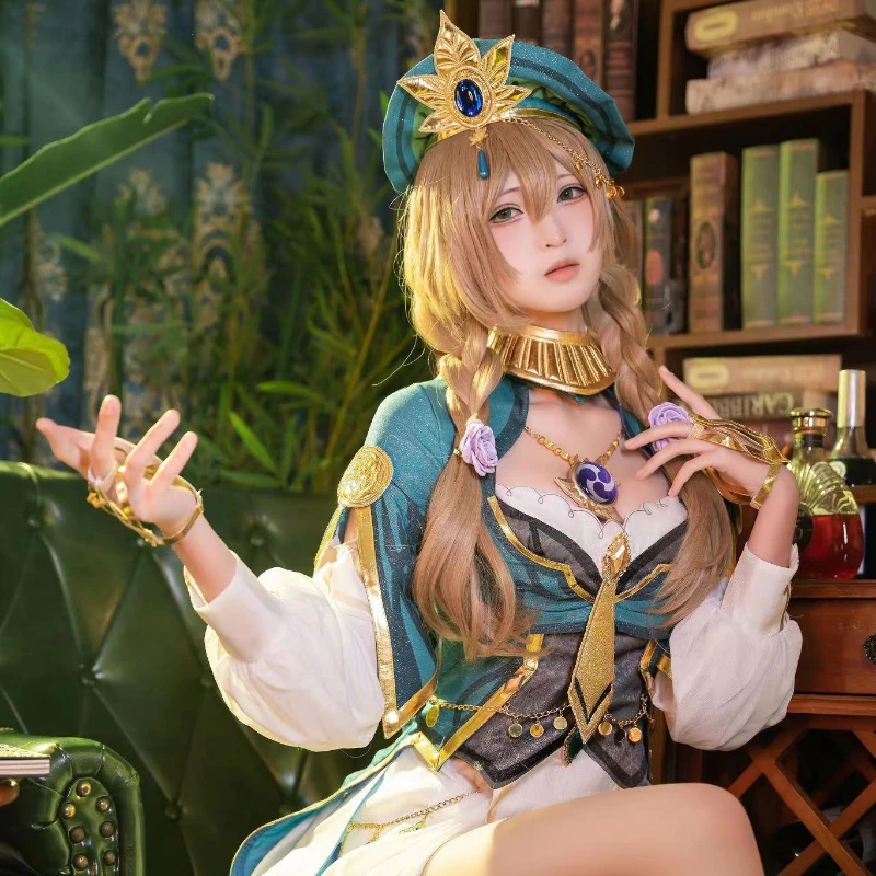 

Lisa Cosplay Game Genshin Impact Lisa Sobriquet Under Shade Cosplay Costume Dress Festival Party Dress Fancy Lolita Dress