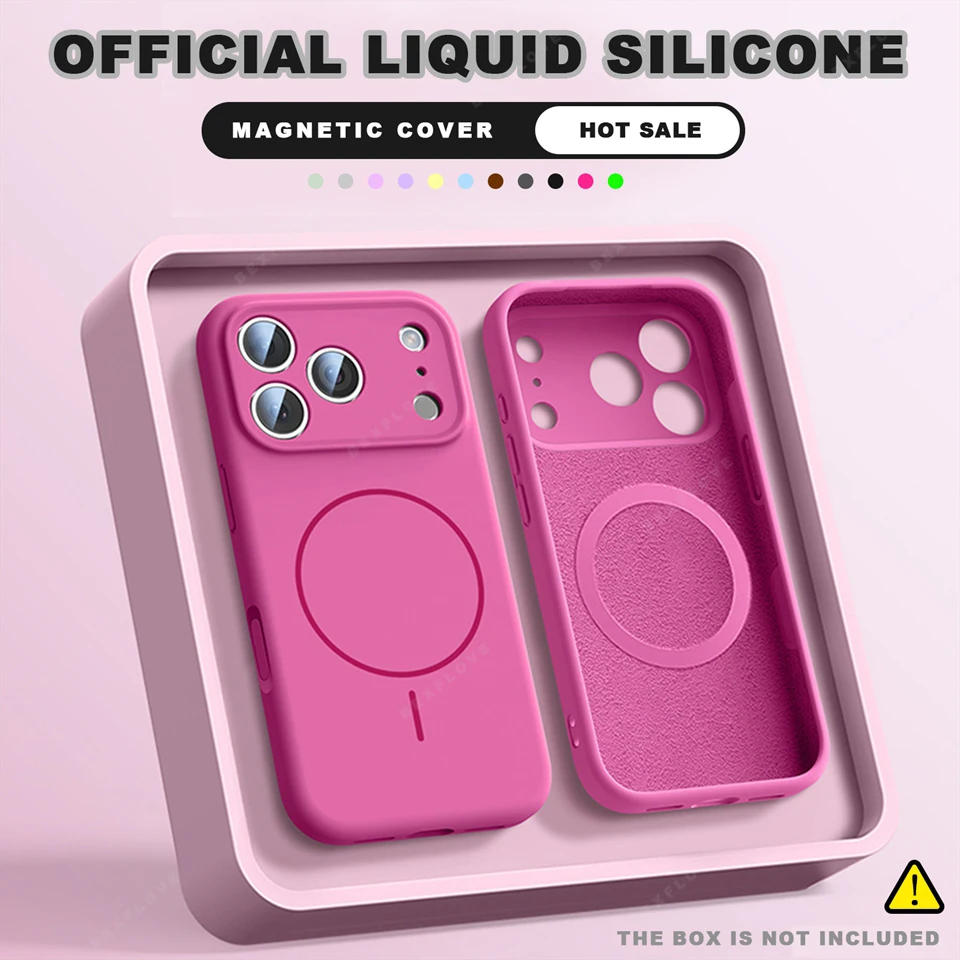 Premium Magnetic Silicone Phone Case with MagSafe Charging Protection
