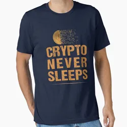 Vintage 100% Cotton Bitcoin Logo T - Shirt for Men, Large Adult Sizes S - 6XL (Navy Blue)