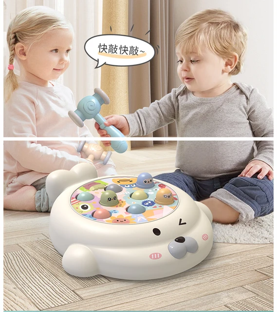 Montessori Knocking Hamster Toy Early Education Knock Toy Seals Whack-A-Mole Game Cartoon Kids Toy Funny Knock Baby Toy 1