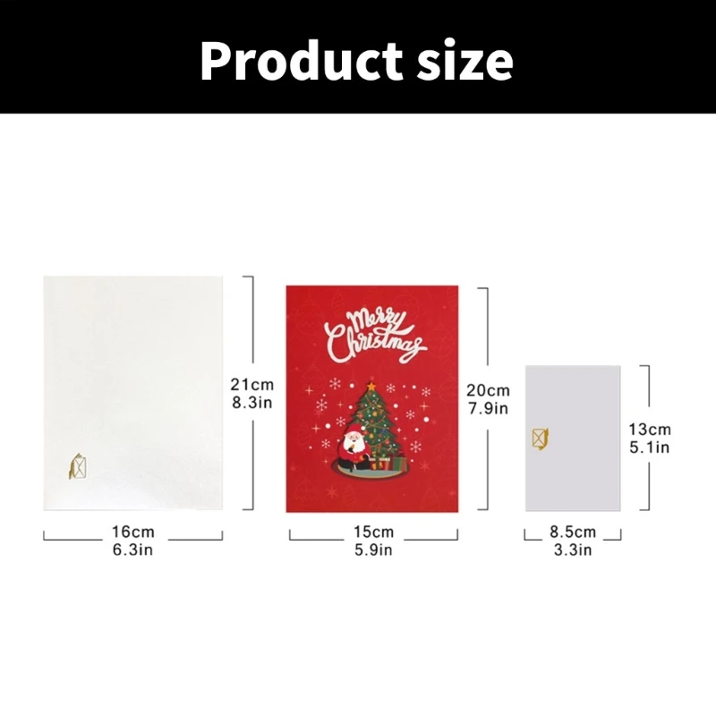 3D Popup Christmas Greeting Card with Light and Music Invitation Postcard Festives Holiday Card for Family and Friend