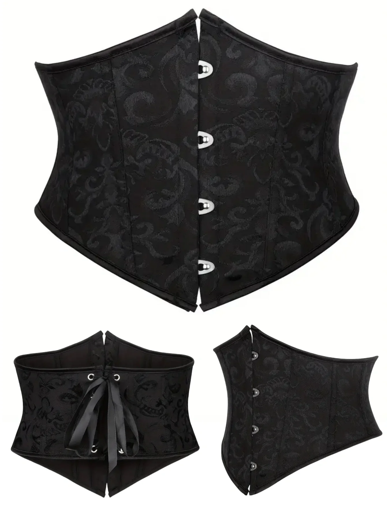 Retro Court Style Waist Cincher Short Corset Belt Posture Corrector thumbnail 2