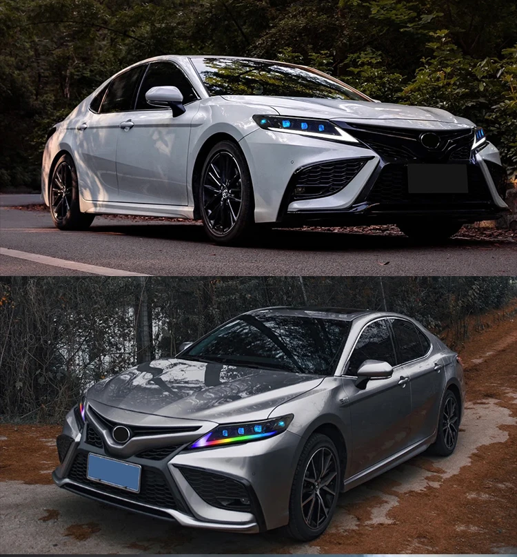Auto-Upgrade-Zubehör für 2018-2024 Toyota Camry LE SE XLE XSE TRD RGB-Scheinwerfer Klare Reflektoren Nahtloser Ersatz DRL – Detail 9