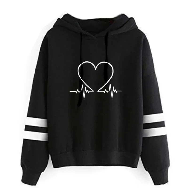 Woman Clothing Versatile Sweatshirts Casual Hoodies Comfortable Pullovers Slim Fit Soft Striped Lazy Style Jogging Daily Women's 2