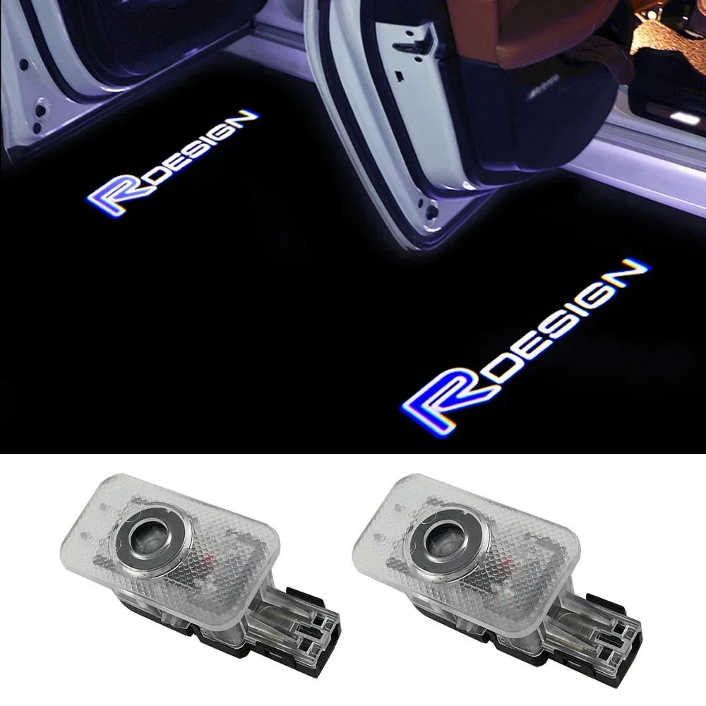 

2pcs Car Door Light Welcome Light For VOLVO XC90 XC60 XC40 V90 S90 V40 V60 S60 S80 car accesorios RDESIGN Logo Light