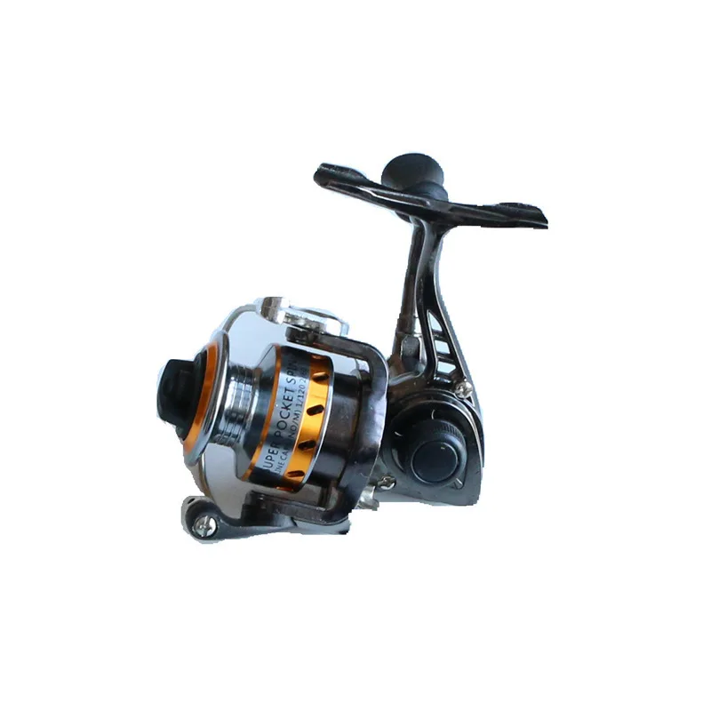 Hapihom Mini mulinello da spinning, rapporto di trasmissione 4,3:1, bobina metallica XM100 ad alta velocità, 2+1BB, mulinello da pesca con design esterno