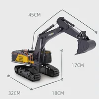 HUINA 1/14 1592 RTR Tracked RC Excavator Remote Control Trucks Model 2.4G Light Sound Outdoor Toys For Boys Gifts TH18065-SMT6 2