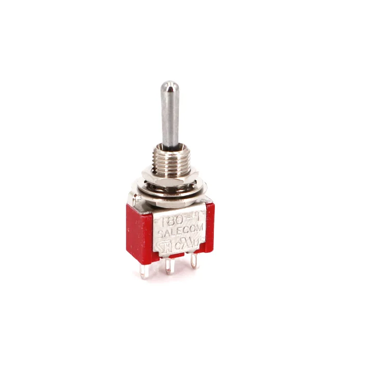 Toggle Switch 5PCS SH T8014B Standard Lever 3Pin One Side Momentary ON-OFF-MOM SPDT Mini