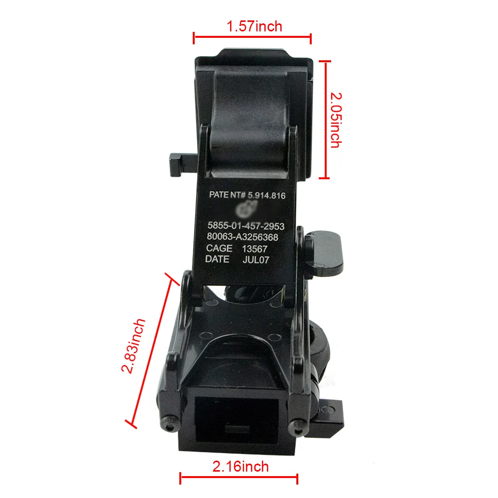 NVG PVS-7 PVS14 헬멧 액세서리, 빠른 헬멧 마운트 키트, 전술 나이트 비전 고글 단안 마운트