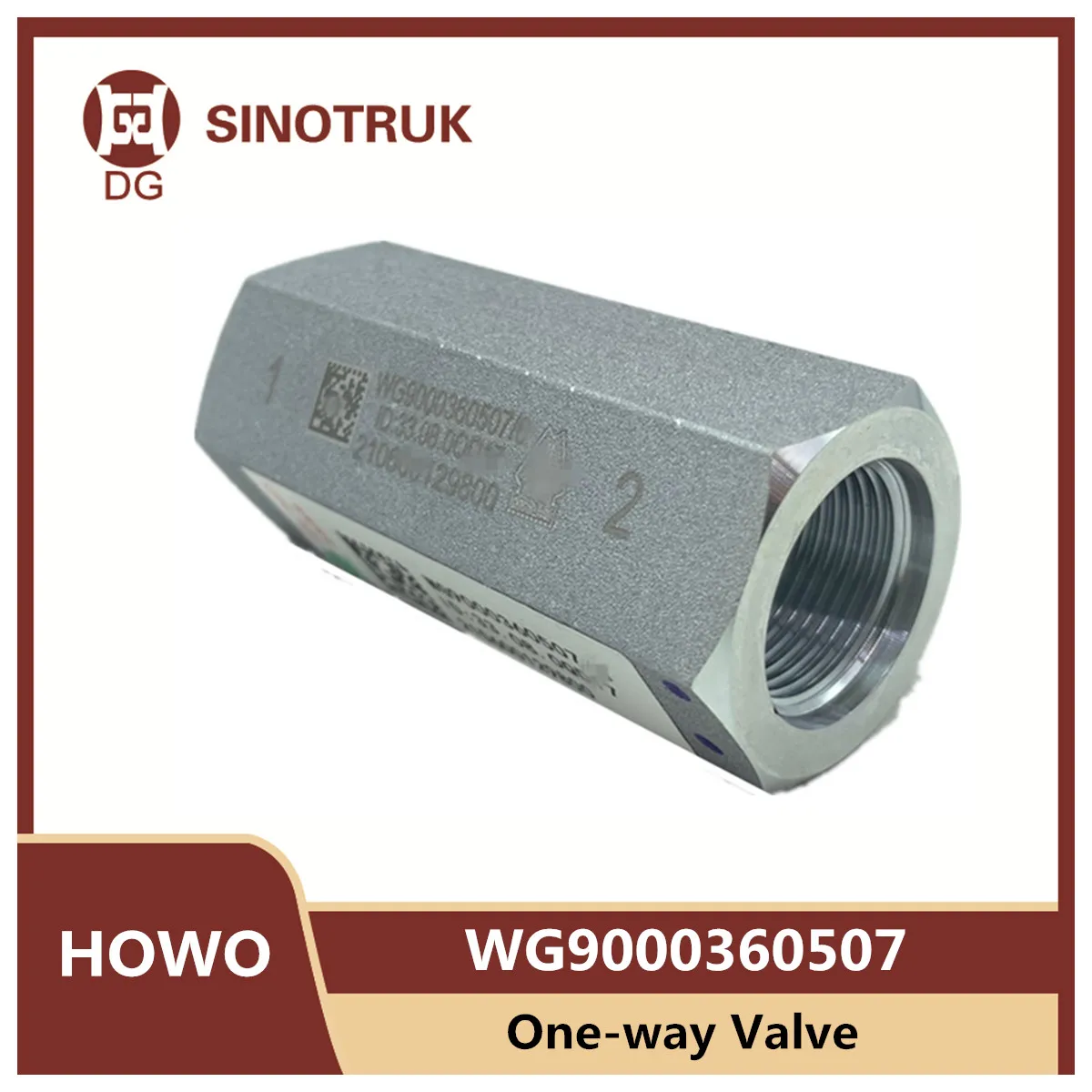 One-way Valve WG9000360507 For Sinotruk Howo Truck Accessories front axle steel plate liner for sinotruk howo t5g t7h sitrak buffer rubber sleeve pad truck parts