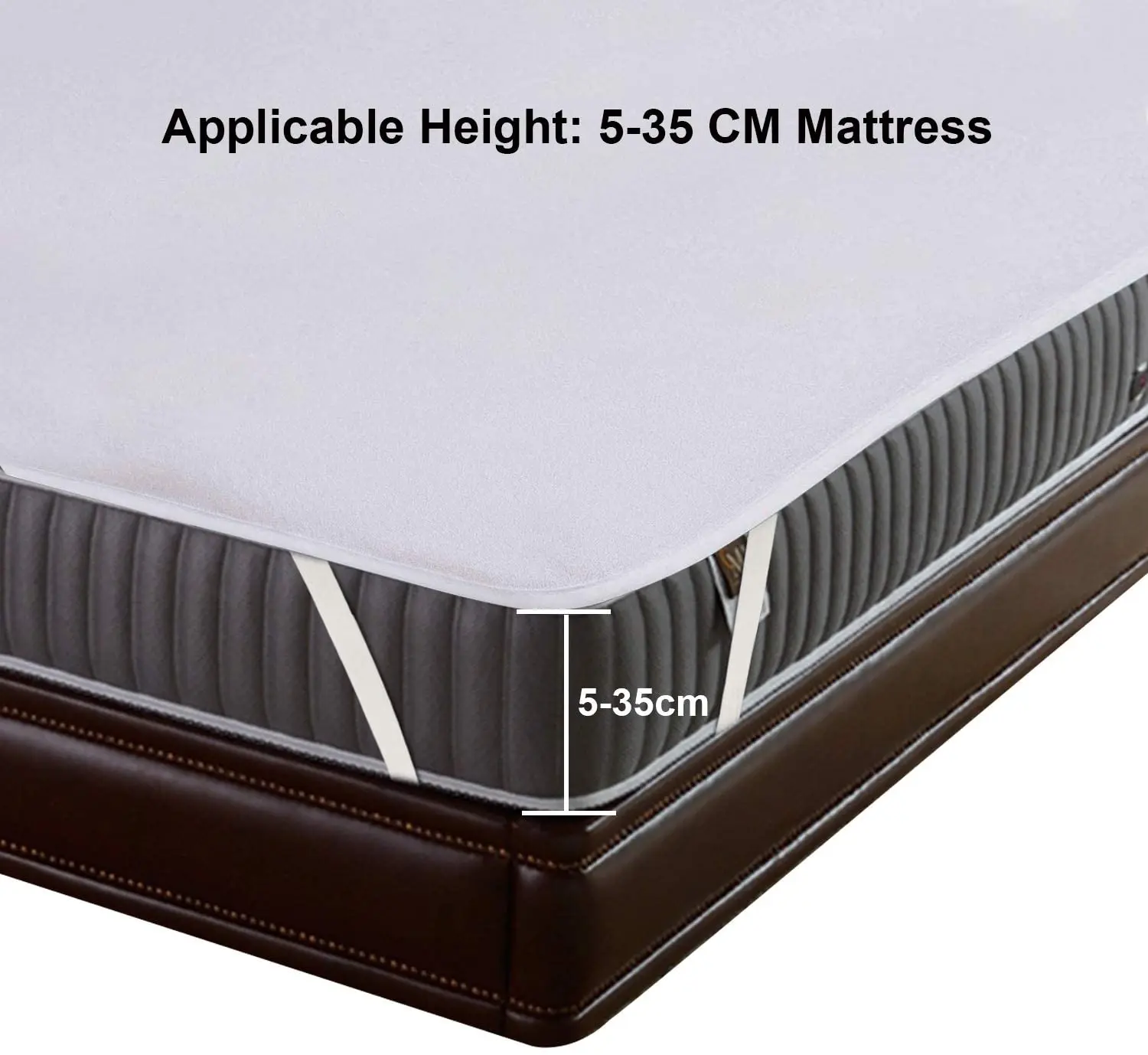 Waterproof Bed Sheet With Band Anti Slip Waterproof Mattress Protector Dust Mites Proof Sheet Protector 2