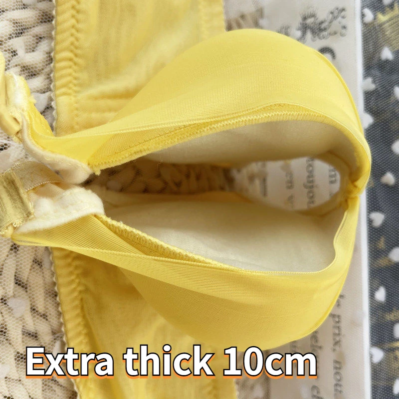Extra Thick Bra 10cm Small Chest Gathered Thickened Underwear Women's Flat Chest Wire Feee Lingerie for Women