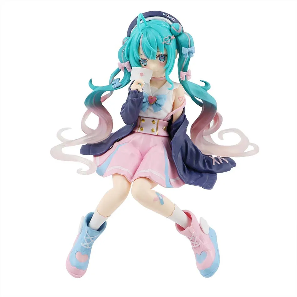 Hatsune Miku Anime Girl Cat Ear Pajama Figurine