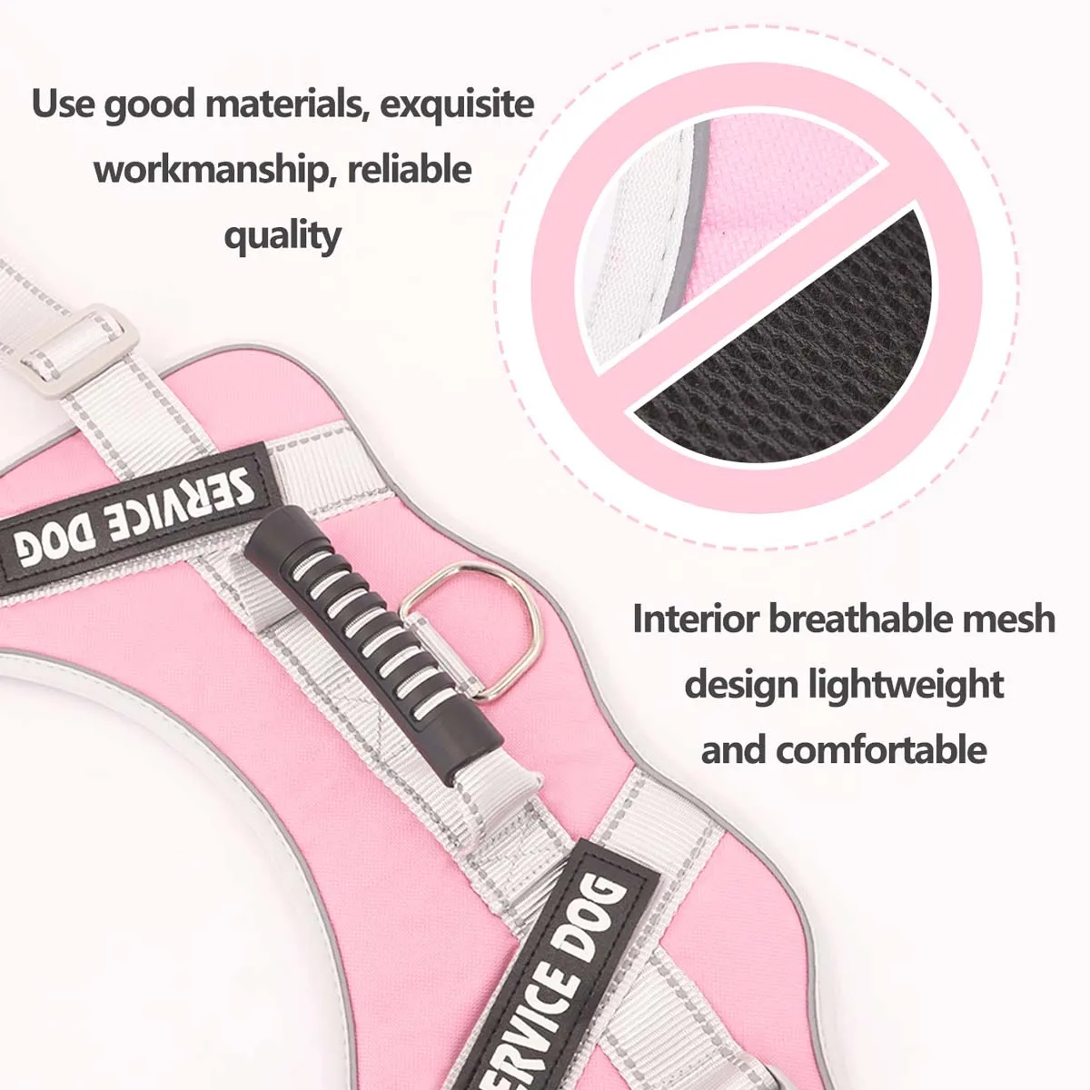 1pc Letter Graphic Reflective Pet Harness For Dog For Outdoor pet harness