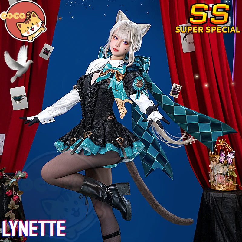 

Косплей-костюм героя игры «Genshin Impact Lynette», волшебный Косплей Фонтейн Lynette, парик для косплея CoCos-SS