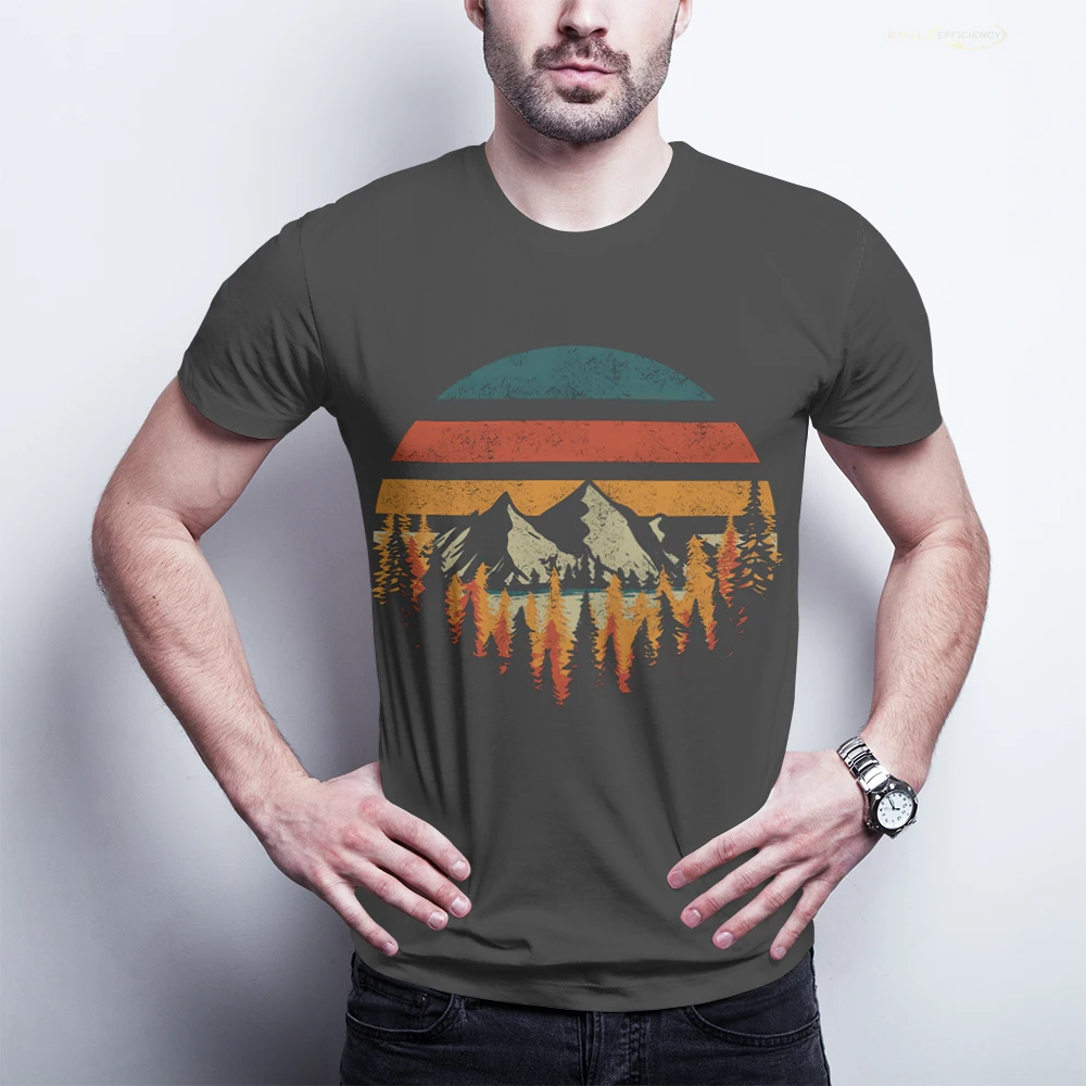 

Vintage Men'S T-Shirt Forest 3d Print Loose Oversized-Shirt Daily Casual Clothing Street Short Sleeve Tops Fashion Men'S T Shirt