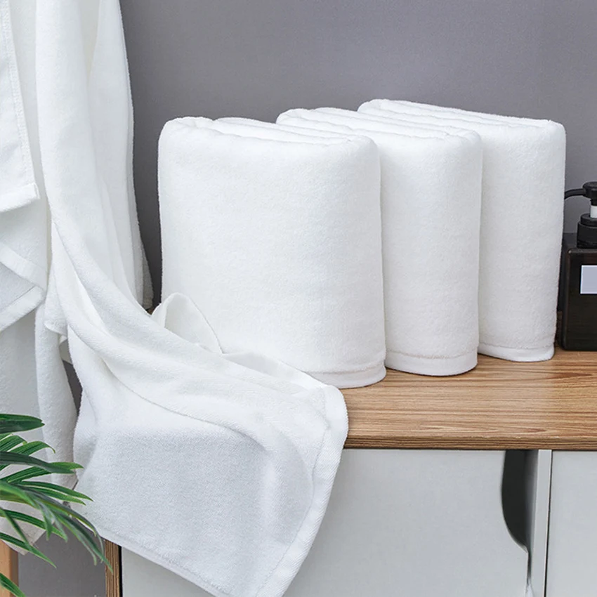Bath Towel 80*180/100*200cm White Large Bath Towel Thick Cotton Shower Towels Home Bathroom Hotel Adults Toalha de banho Serviette de bain
