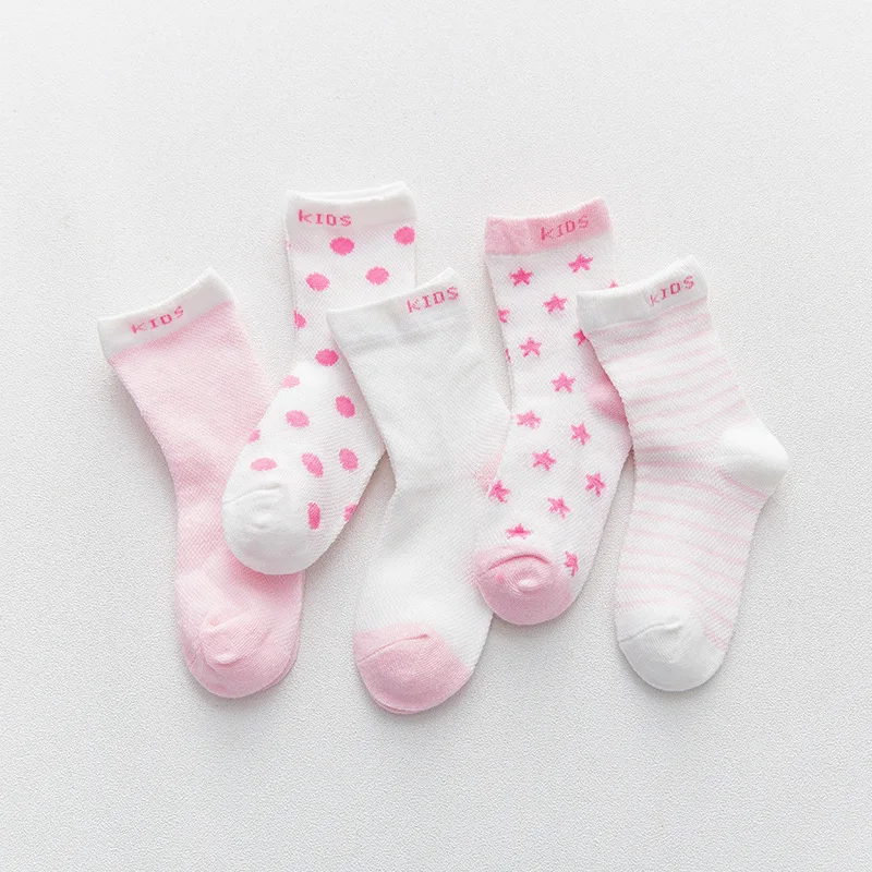5 Pairs/lot 0 to 7 Years Spring Summer Thin Mesh Socks for Girls Boys Cute Animal Children's Thin Sock Baby Newborn Short Socks childrens socks