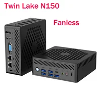 SZBOX X15 Fanless N150 Mini PC Twin Lake N150 Mini Computer Windows 11 Pro DDR4 16GB RAM 512GB NVMe SSD 4K WiFi 6 BT5.2 1