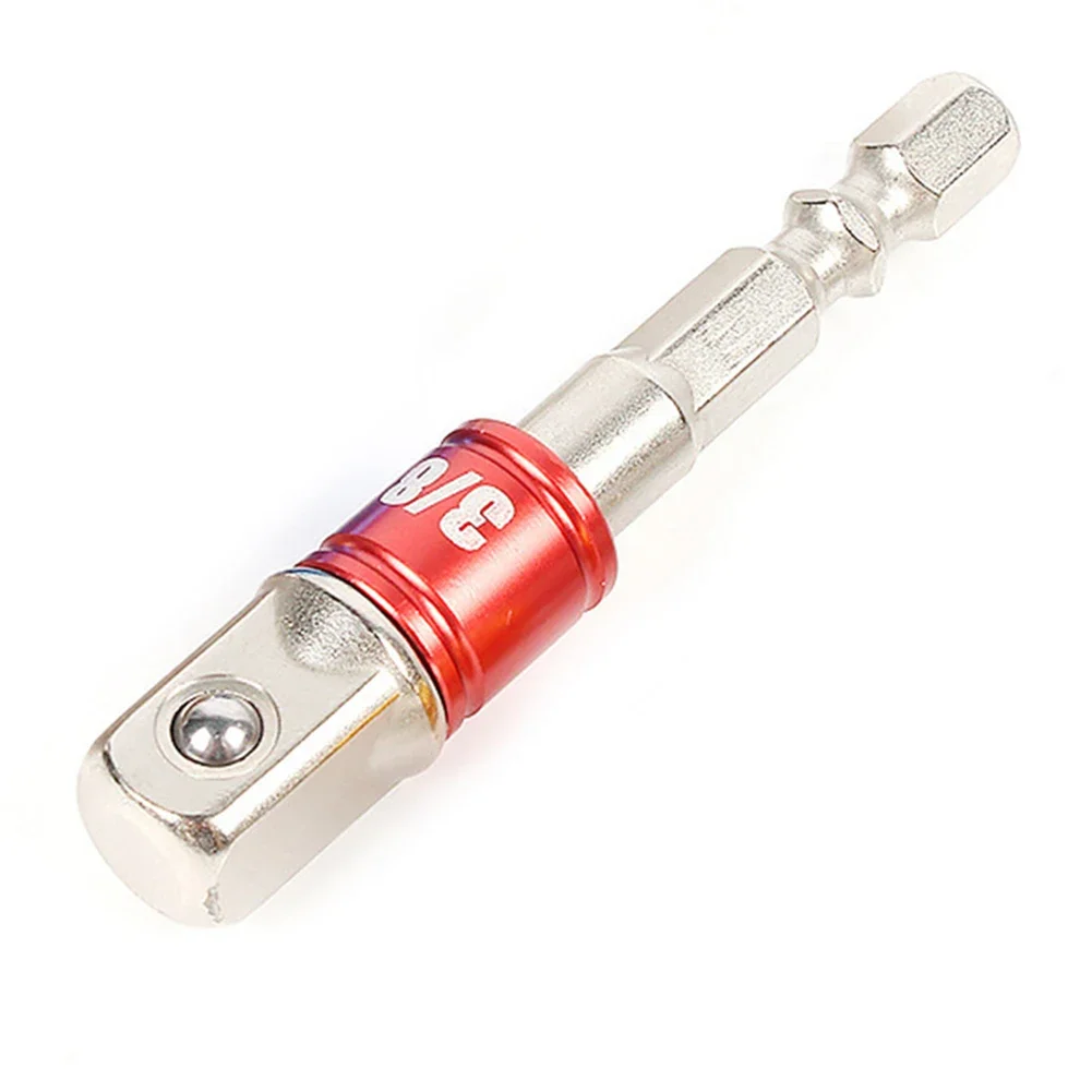 Drill Socket Adapter 1/4" Hex Shank Wrench Socket Adapter Square Head Set Extension Drill Bits Bar Power Tools 1/4 3/8 1/2 3