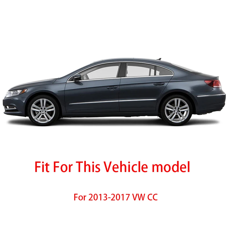 Car Window Molding Strip For Volkswagen CC 2013 2014 2015 Exterior Sill side Cover Trim 8PCS