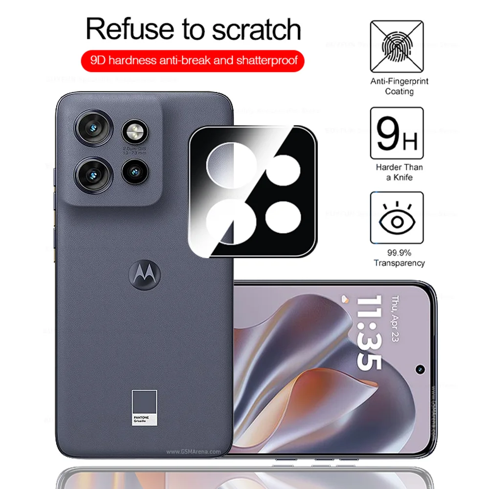 3D Tempered Glass Camera Protector for Motorola Edge 50 Neo - Black Lens Cover (1-3 Pack)