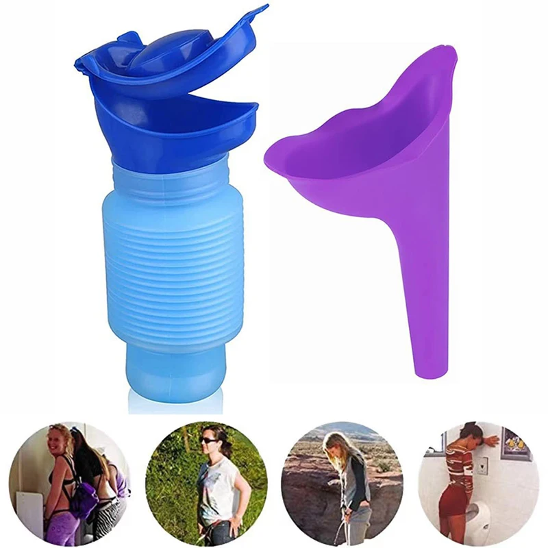 Women's Urinal Retractable Outdoor Standing Emergency Squat Free Travel Men's and Children Car Urinal Men Women Urine Collector women urinal baby travel urinal