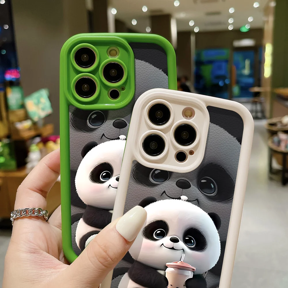 Cartoon Hot Milk Tea Panda Soft Silicone TPU Phone Case