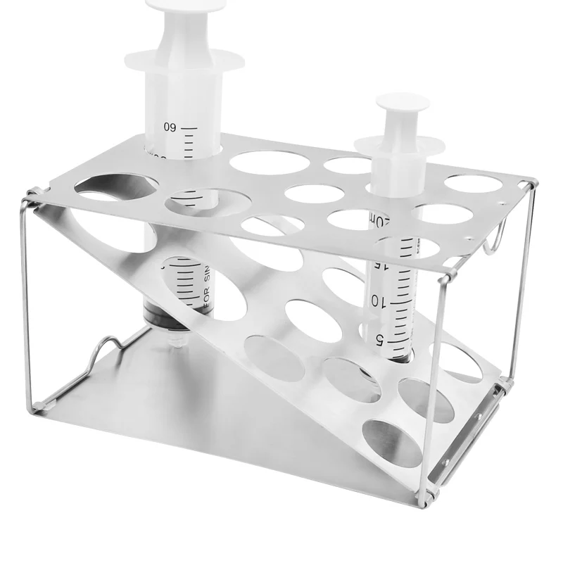 

20ml 50ml Syringe Racks Reuseable Autoclavable Steel Syringe Racks for Holding Syringes of Harvested Fat Prior to Injection