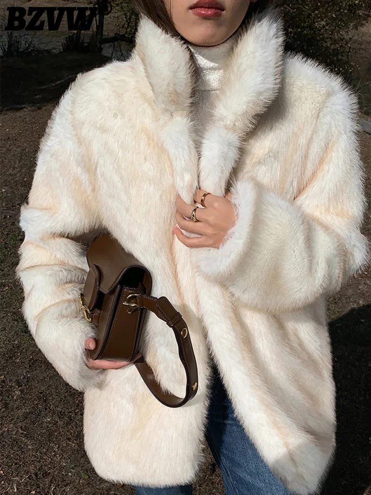 

BZVW Imitation Fur Jacket With Cotton Wool Jacket For Women 2023 Winter New Trend High-end Loose Temperament Warm Coat 25X3740