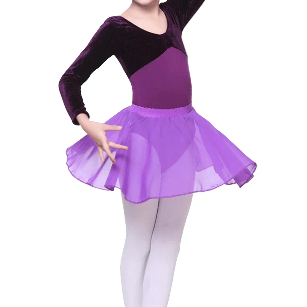 Ballet Skirt Girls Dancing Toddler Kids Chiffon Skirt Elastic Waist Tutu