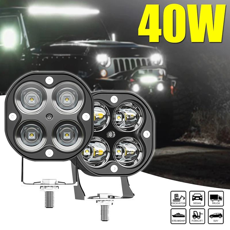 

3" Running Lights for Cars Motorcycle Led Bar Fog Lights Headlights Spotlight DRL Pod Lamps for Auto Niva Lada 4x4 Off Road ATV