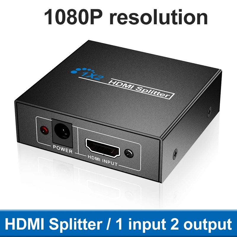 1X2 HDMI Splitter By 1 Port to 2 HDMI Display Duplicate/Mirror USB Powered  Splitter (One Input to Two Outputs) - AliExpress