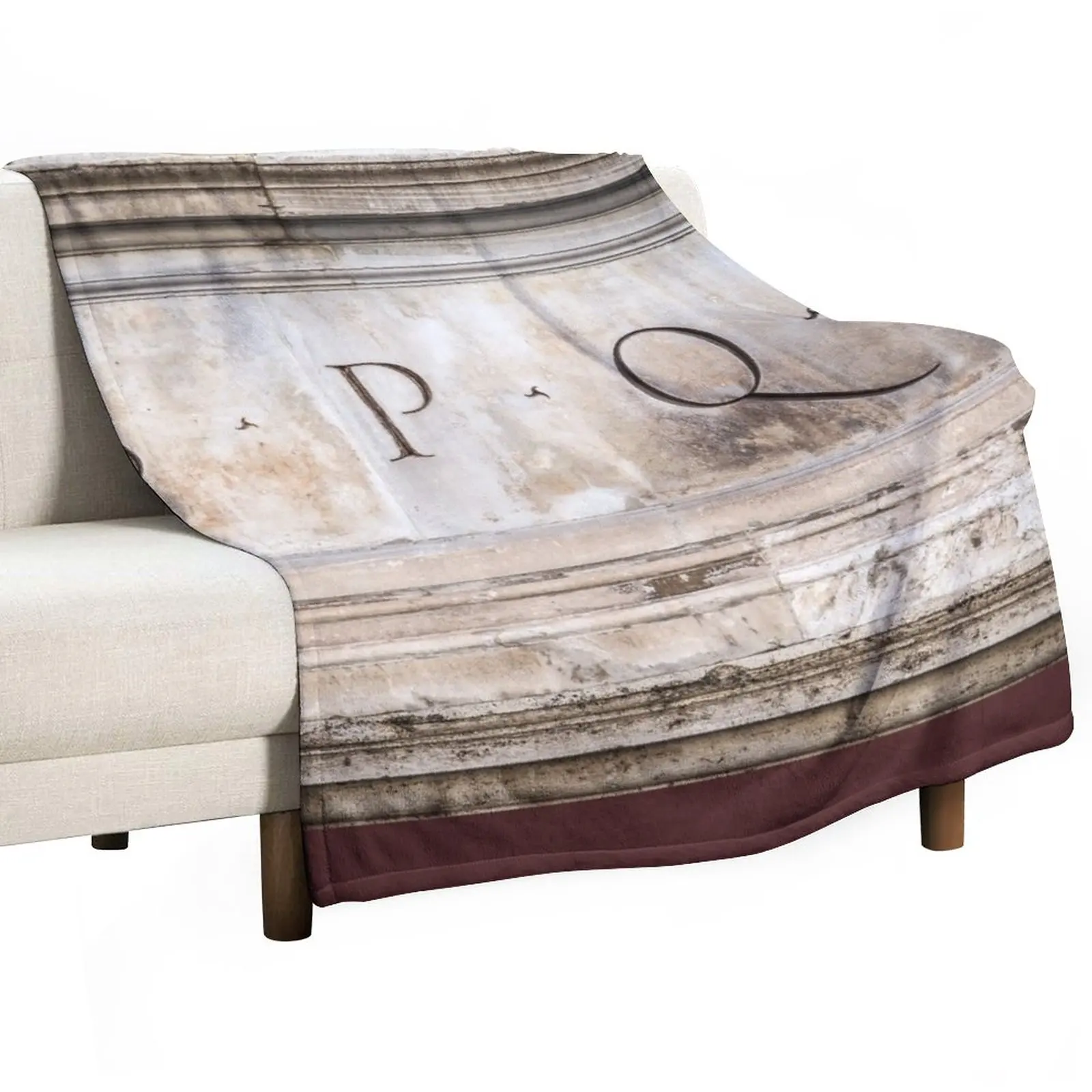 

SPQR engraved on stone in Rome, Italy Throw Blanket sofa Fluffy Blankets Large Decorative Sofa Blanket Blankets For Sofas