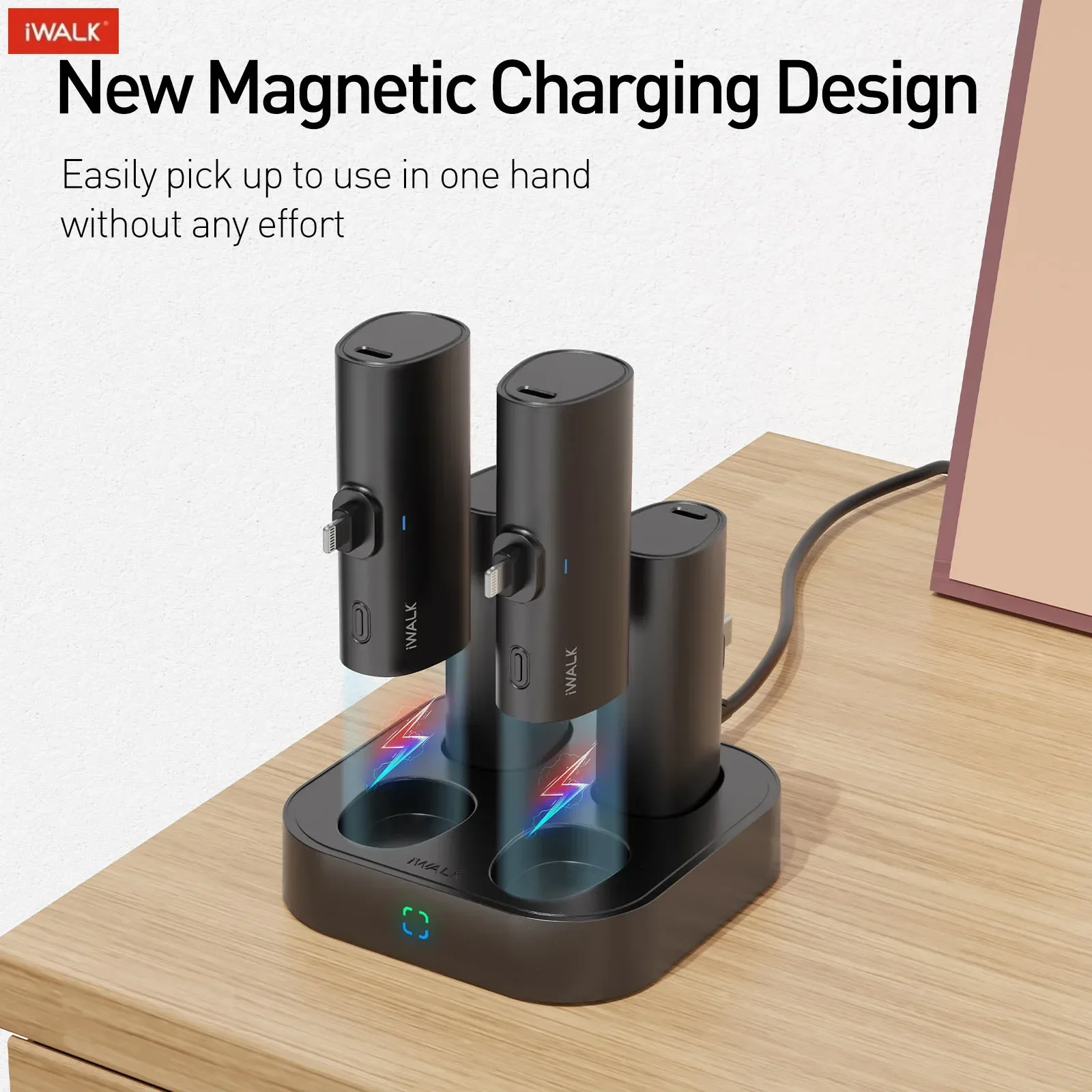 iWALK Charger Station for Portable Charger 4500mAh, 4800mAh, 5000mAh, Power Bank for iPhone All Series Charging Station Home
