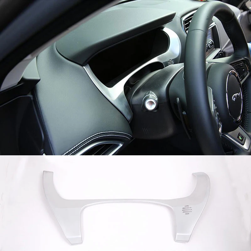 

For Jaguar F-Pace 2015-2019 Car Dashboard Decorate Frame Cover Trim ABS Car Styling Chrome Silver Car Interior Accessories