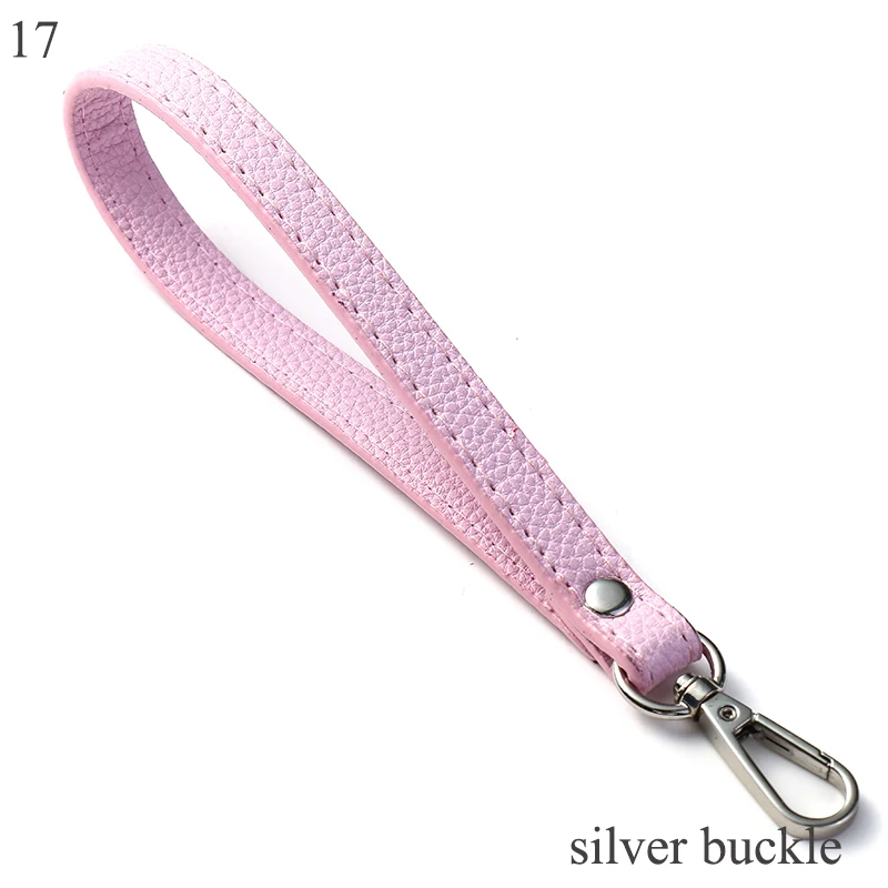 Soft PU Leather Wrist Strap for Clutch and Purse - Solid Color Handbag Handle Replacement