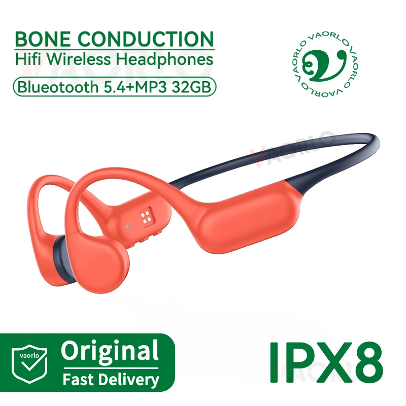IPX8 wasserdichter Sport- und Schwimmkopfhörer mit Bluetooth 5.4 + 32 GB MP3-Player und Knochenleitungskopfhörern_voghion.com