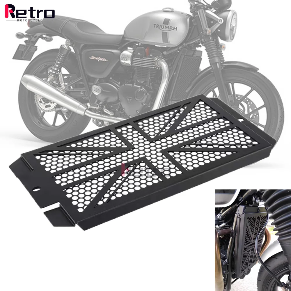 

For Triumph Thruxton 1200 R/RS/TFC speedmaster ​Bobber, B bber Black Motorcycle Radiator Grille Grill Protective Guard Cover