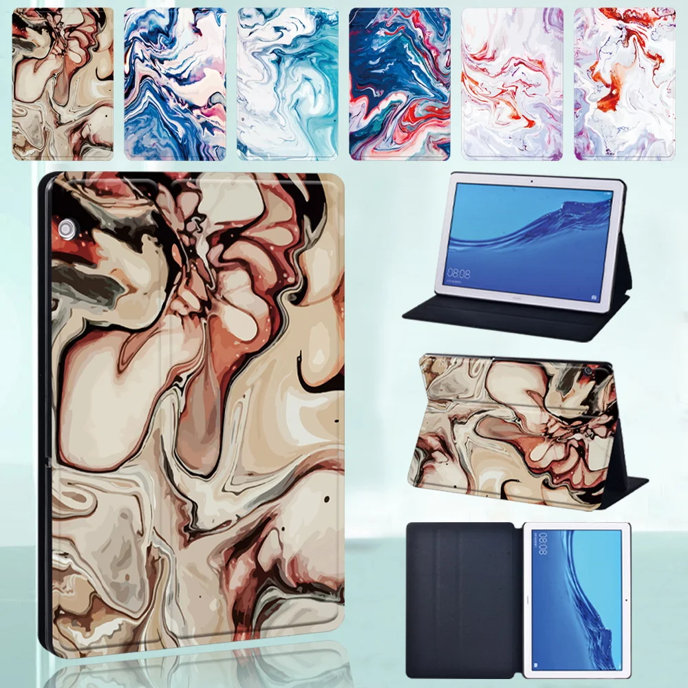 Custodia Moda Per Huawei Mediapad T3 8 "/M5 10.8"/M5 Lite 10.1 "/M5 Lite 8/T3 10 9.6"/T5 10 10.1 "Custodia Per Tablet In Pelle Funda