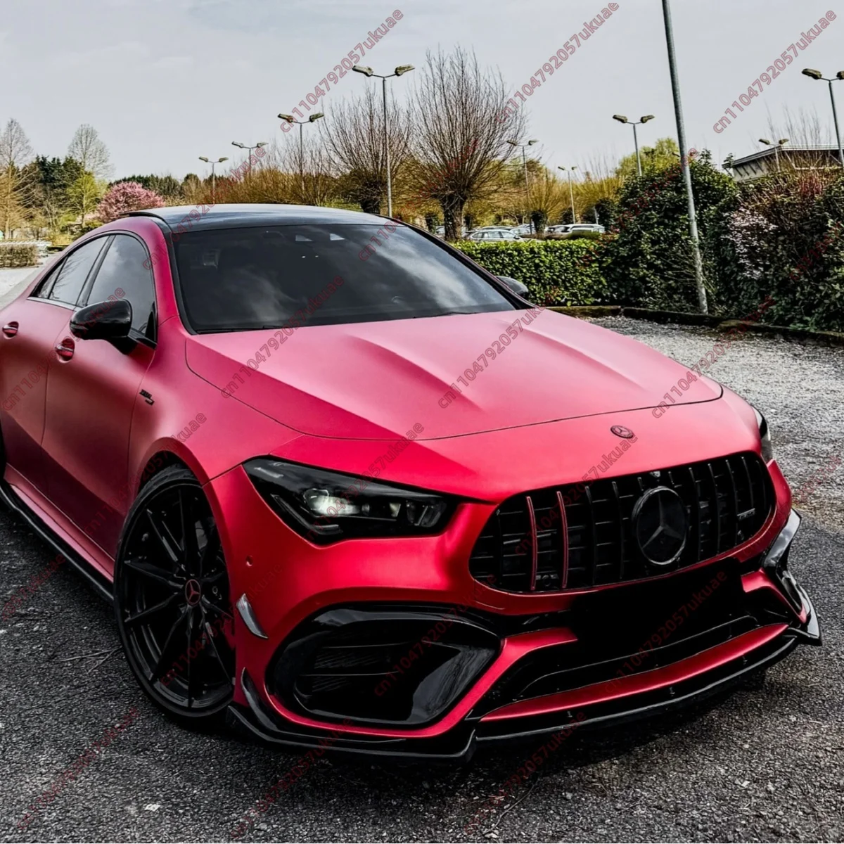 맥스턴 스타일 프론트 범퍼 립 스플리터 (메르세데스-AMG CLA 45 에어로 C118 2019-2025 언더 턱 아프런 스포일러 ABS 바디 키트 튜닝)
