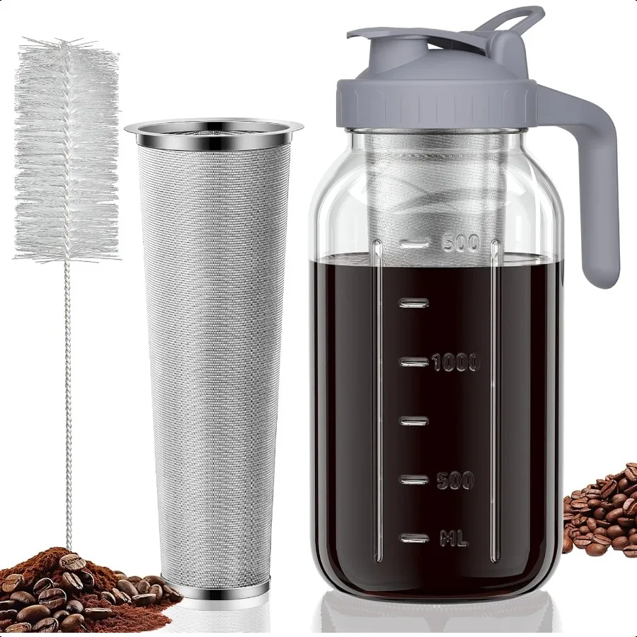 Cold Brew Coffee Maker Glass Pitcher with Filter