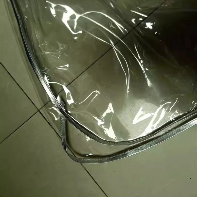 섹시한 커플 투명 PVC 복서 반바지, 감싸진 가장자리 둥근 부드러운 부드러운 조용한 ABDL 플라스틱 바지, 누출 방지 기저귀 팬티