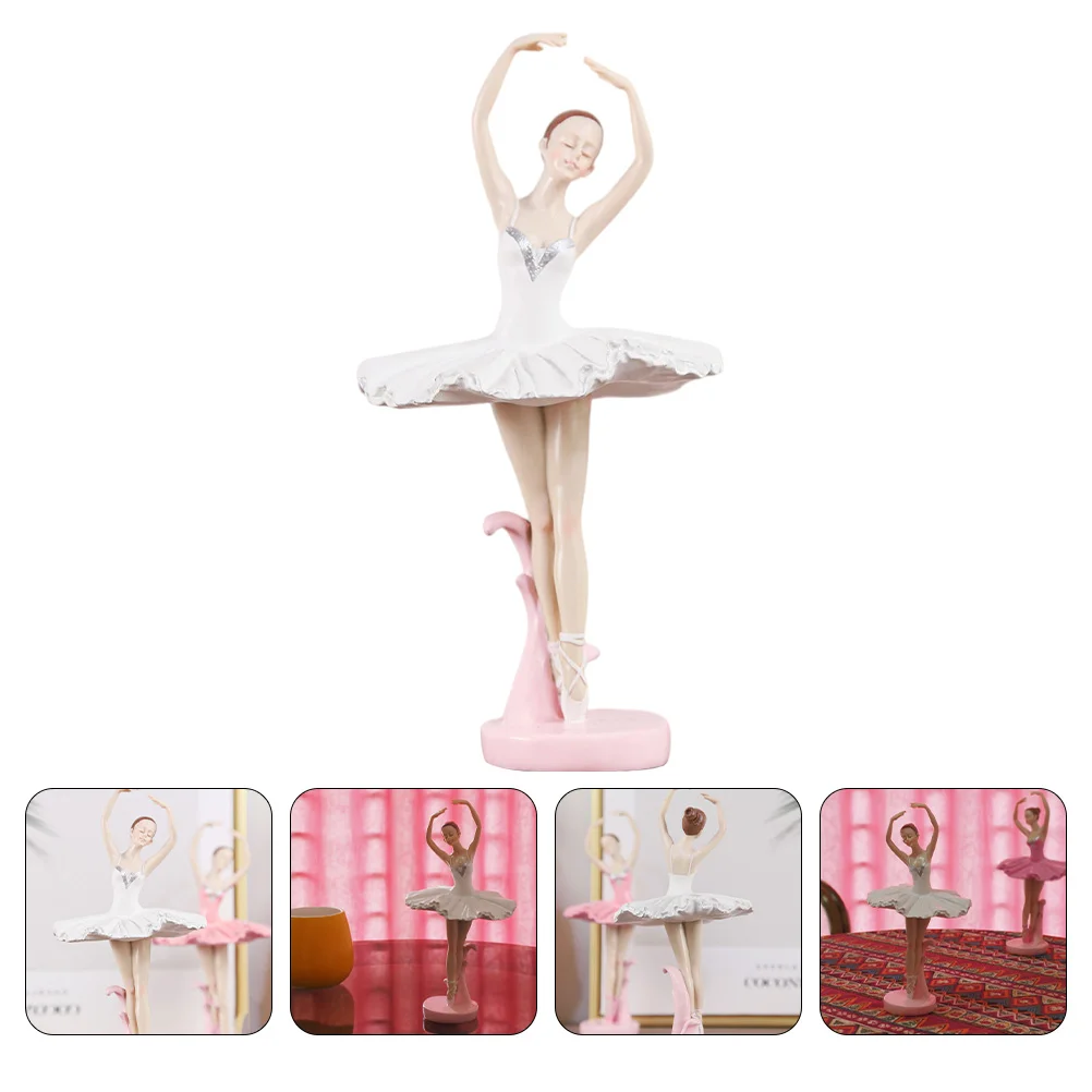 

1PC Ballet Girl Ornament Lovely Ballet Girl Crafts Bedroom Resin Decor