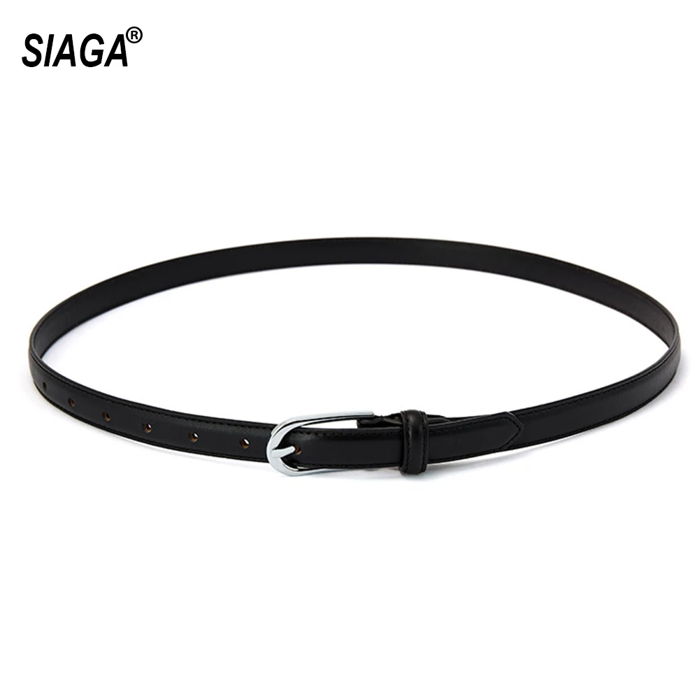 Women's Design Quality Cow Genuine Leather Belt Designer Alloy Pin Buckle Metal Slim Belts for Women 2023