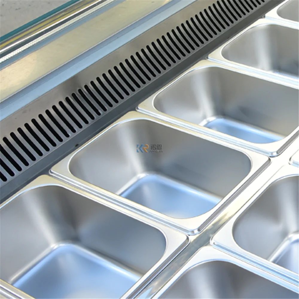 New Design 14 Trays Commercial Gelato Ice Cream Fridge Mini Chest Ice Cream Display Showcase Refrigerator Freezer - Image 5