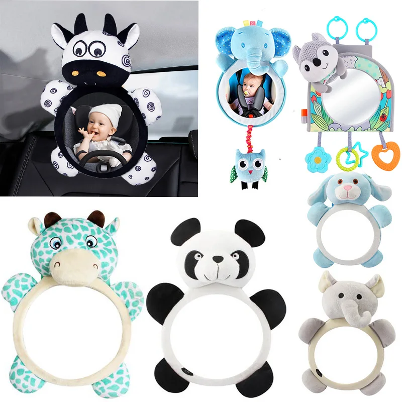 car rearview mirror car baby mirror Black White View Back Seat Mirror Baby Car Mirror Safety Seat Headrest Rearview Baby Facing Rear Ward Car Kids Monitor